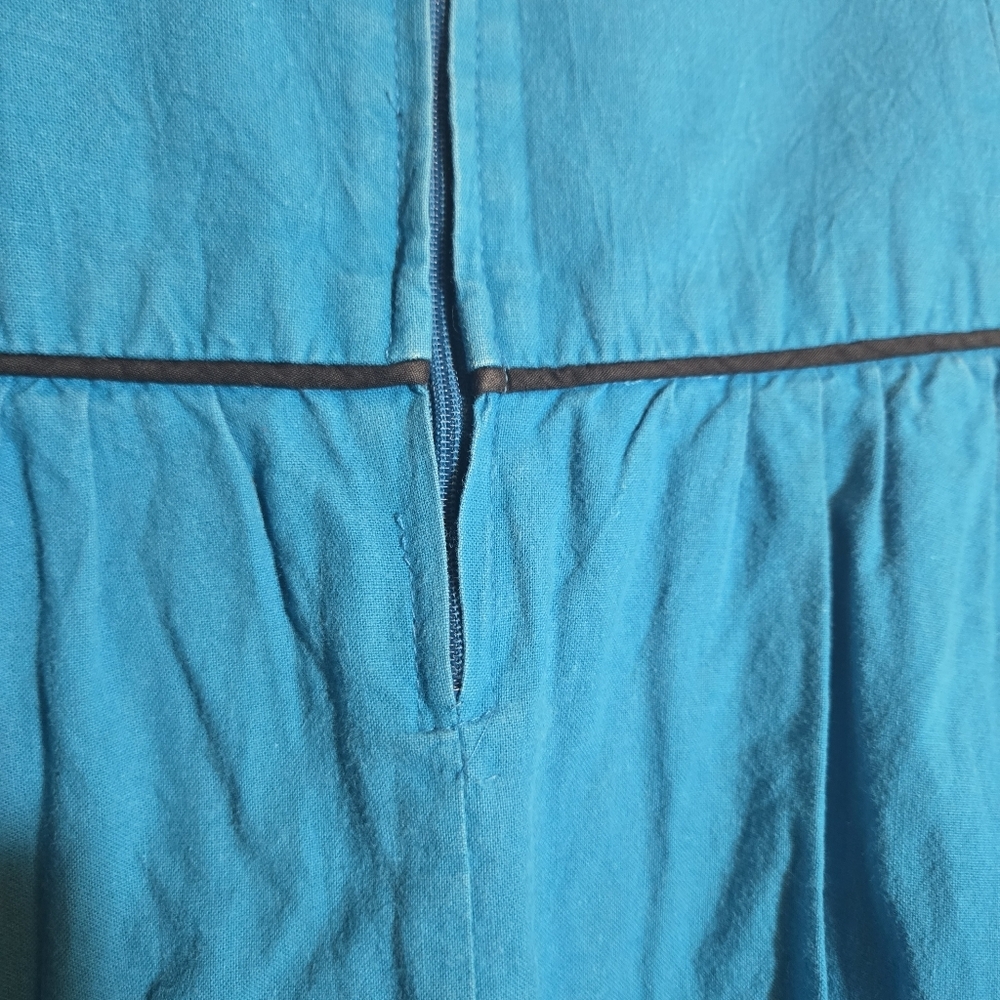 Vtg‎ Sharon Young Embroidered Cotton A Line Midi Skirt Southwestern Country 10 - Picture 11 of 12